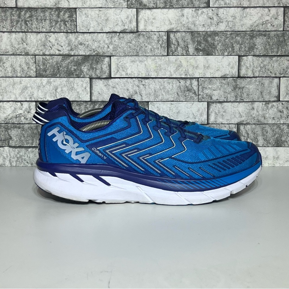 Hoka One One Clifton 4 Mens 12.5 Blue Athletic Shoes